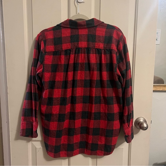 Madewell | Flannel Cargo Workshirt in Red Buffalo Check - Picture 2 of 6